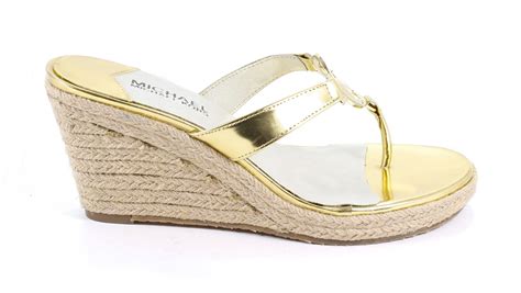 michael kors palm beach sandal gold|Michael Kors pink tennis shoes.